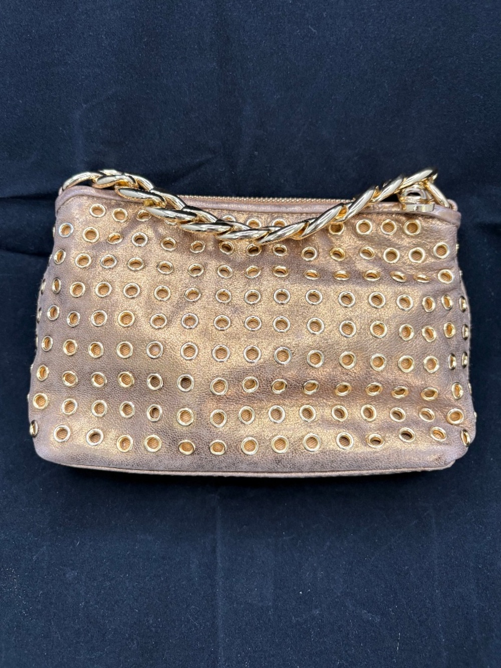 Michael Kors Small Chain Strap Gold Bag